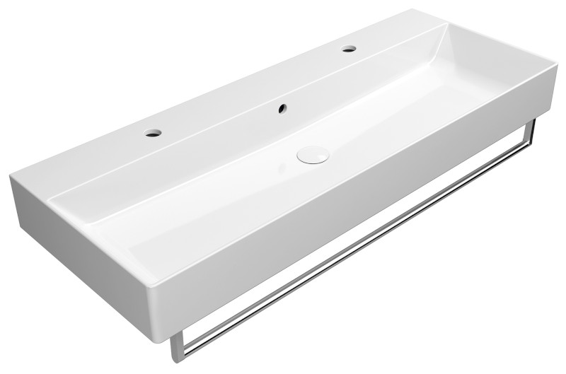 KUBE X keramické dvojumyvadlo 120x47cm, bílá ExtraGlaze 9424211