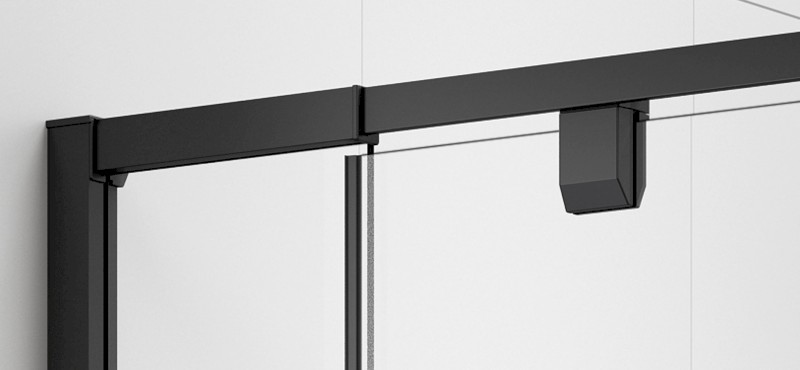 EASY BLACK sprchové dveře otočné 880-1020mm, čiré sklo EL1715B