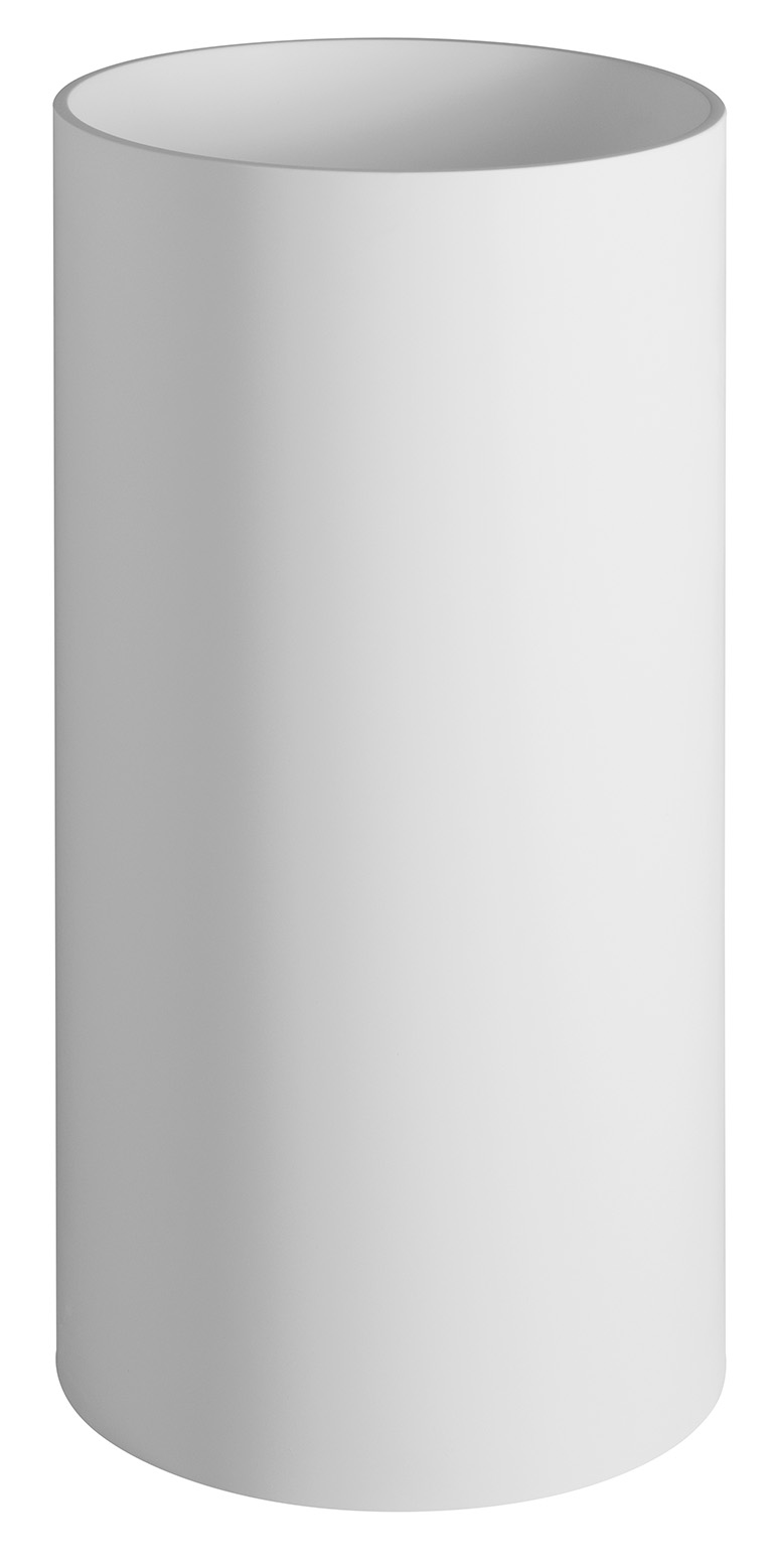 ALTONA umyvadlo volně stojící, litý mramor, průměr 43,5x85cm, kryt výpusti, bílá mat AT435