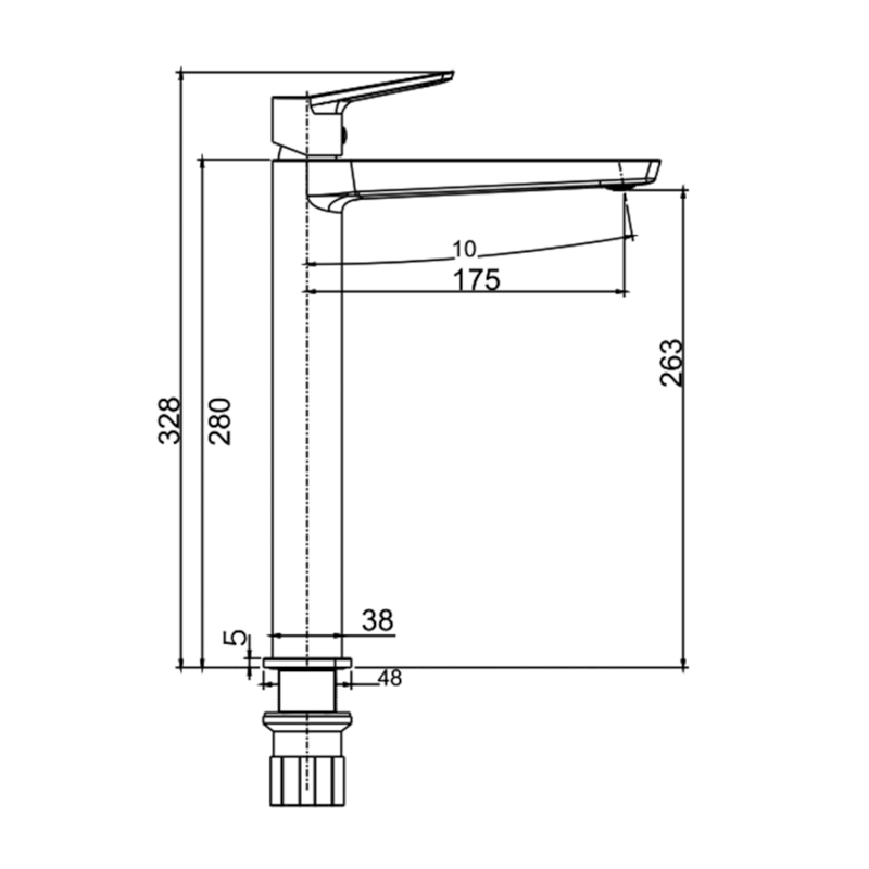 FLERY stojánková umyvadlová baterie vysoká, chrom FY006