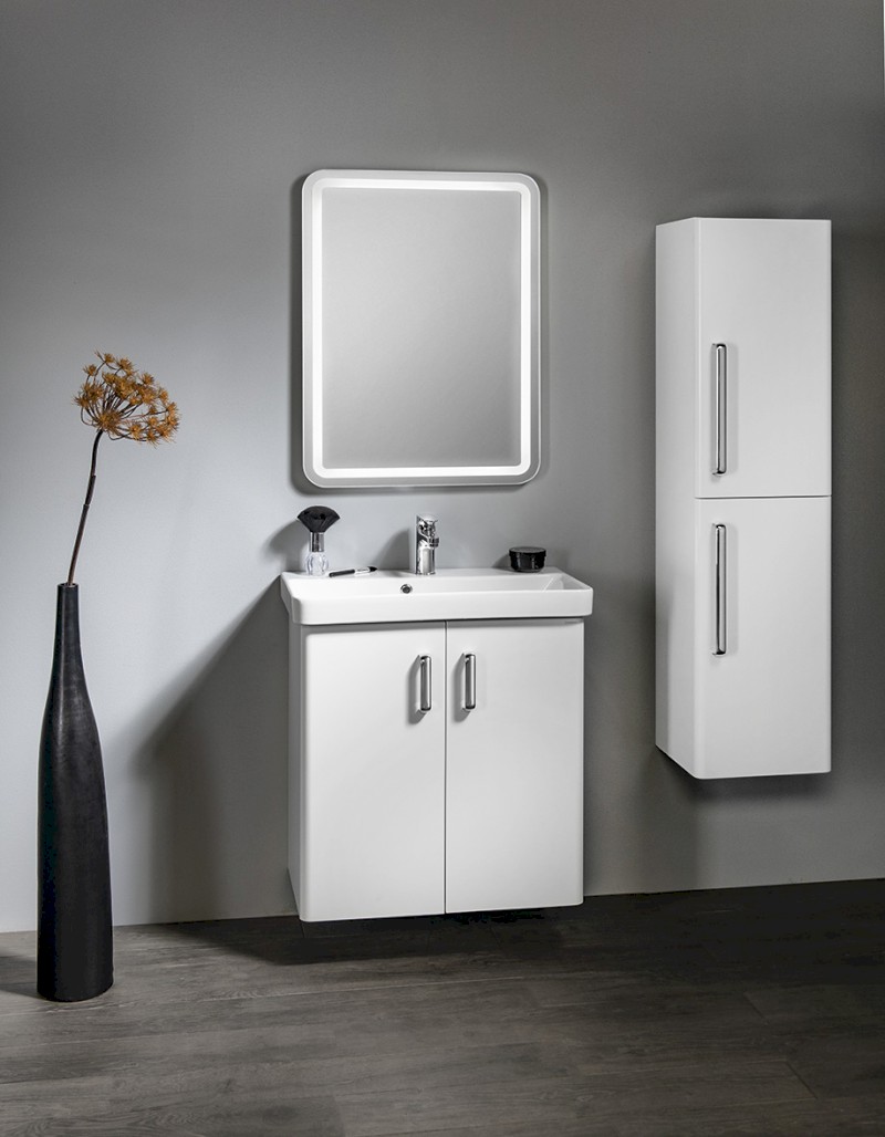 THEIA skříňka vysoká 35x138x30cm, 2x dvířka, levá/pravá, bílá TH350-3030