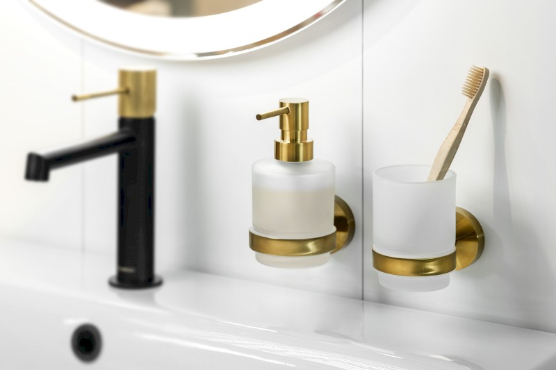 X-ROUND GOLD sklenka, mléčné sklo, zlato mat XR903GB