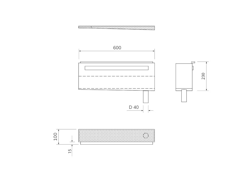 NIX nerezová sprchová kapsa, 60cm 72441