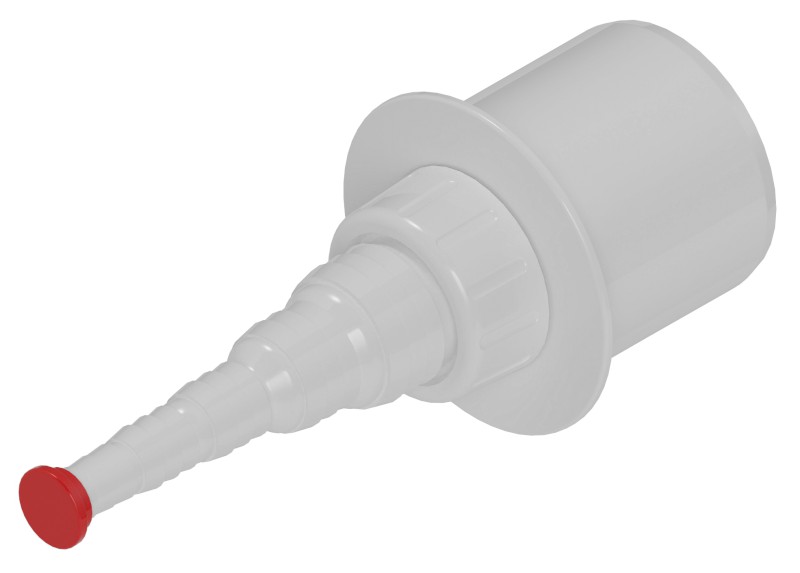 HT koncovka se zpětnou klapkou pro připojení hadice 10-26mm, DN50 168.442.0