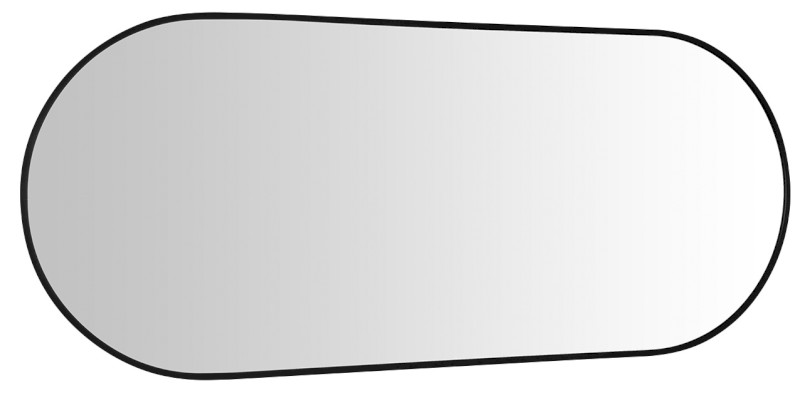 AROWANA oválné zrcadlo v rámu 120x50cm, černá mat AWB1250