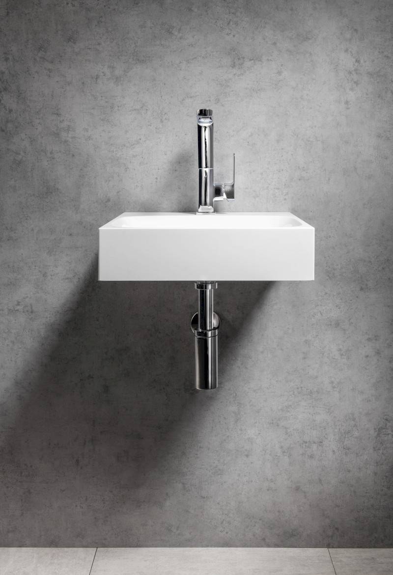 EMONA umyvadlo, litý mramor, 40x40cm, bílá EN040