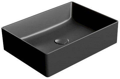 KUBE X keramické umyvadlo na desku, 50x37cm, černá mat 942926