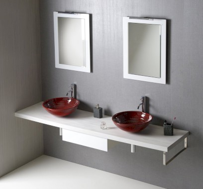 AVICE deska pod umyvadlo 250x50cm, tl.5cm, dub starobílý AV255