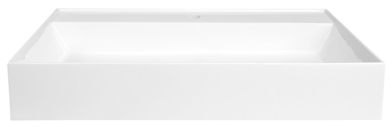 GODIVA umyvadlo, litý mramor, 68x44cm, bílá GU068