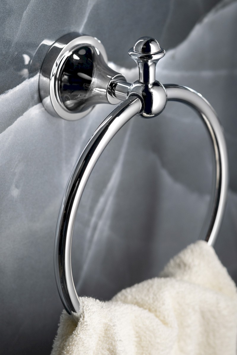 NEVIS držák ručníků kruh, chrom NV7013