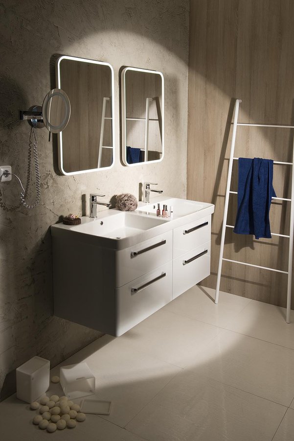 FLOAT zrcadlo s LED podsvícením 60x80cm, bílá 22572