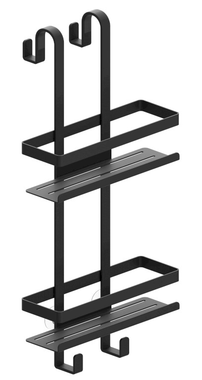 MYLINE polička do sprchy závěsná, 240x490x220mm, černá mat 105T14001
