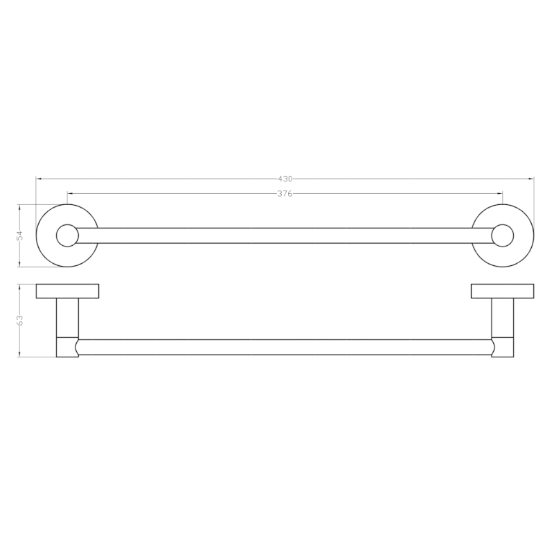 Magnetický držák ručníků 43cm XJ438