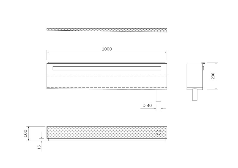 NIX nerezová sprchová kapsa, 100cm 72443
