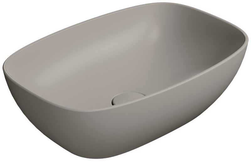 NUBES keramické umyvadlo na desku 50x35cm, tortora mat 978405