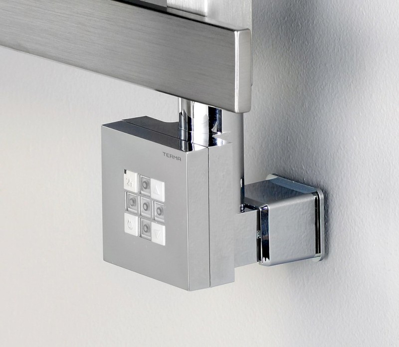 KTX topná tyč s termostatem, s krytem pro kabel, 200 W, chrom KTX-CW-200