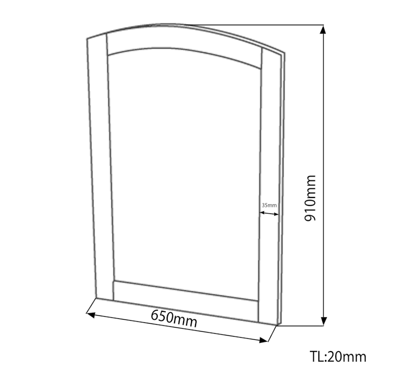 RETRO zrcadlo v dřevěném rámu 65x91cm, buk 735241