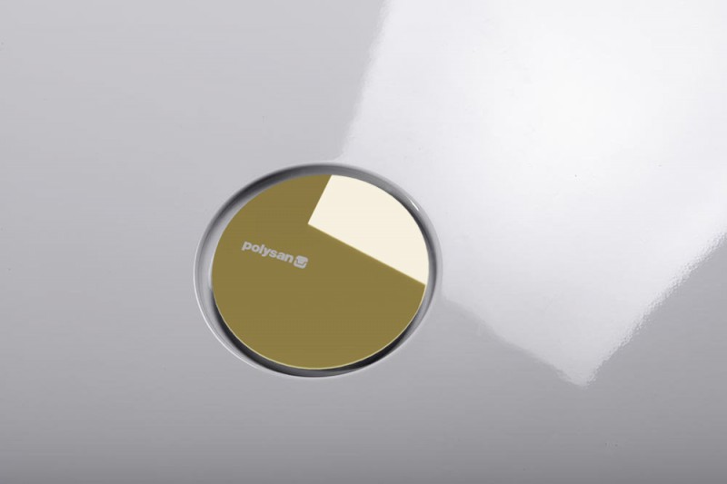 MIRAI vaničkový sifon, průměr 90mm, DN40, krytka zlato 72730G