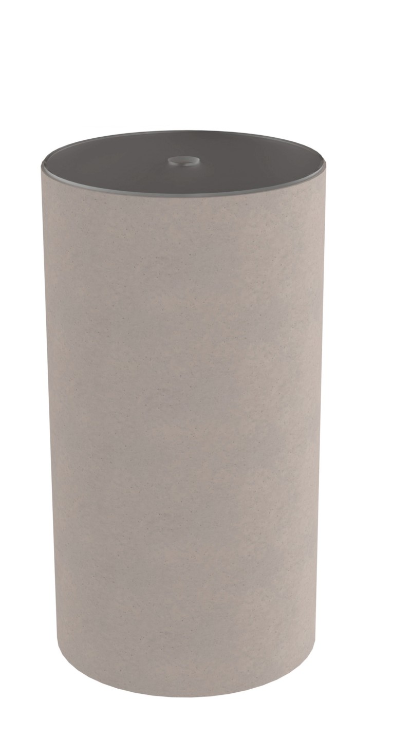 OASIS podstavec pod umyvadlo, LED difuzor, ø 400x745mm, beton pearl grey AS708-44375