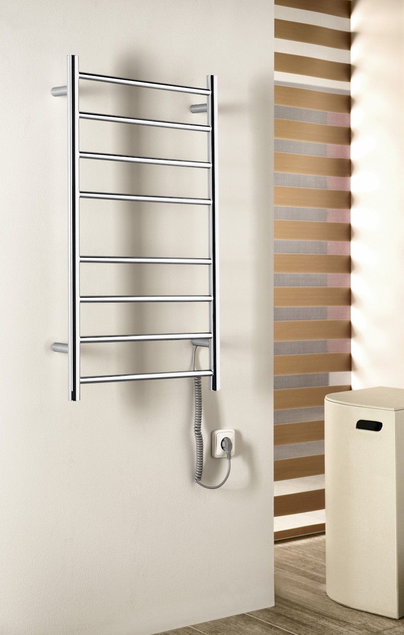 REDONDO elektrický sušák ručníků, kulatý, 500x900 mm, 75 W, nerez lesk ER220V