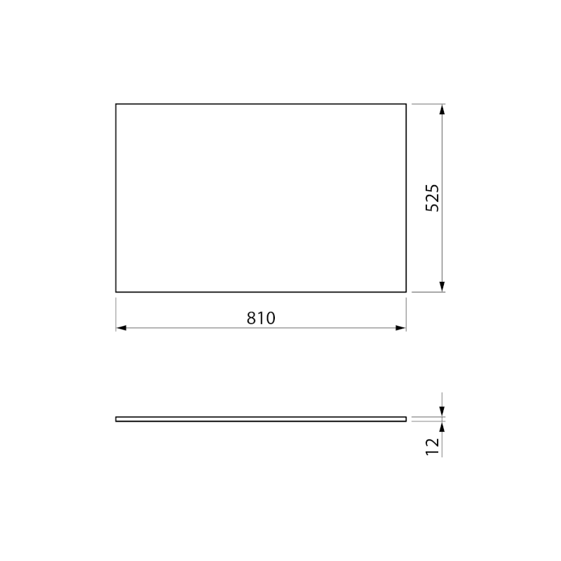LOREA deska Rockstone 81x1,2x52,5cm, bílá mat LE080-0101
