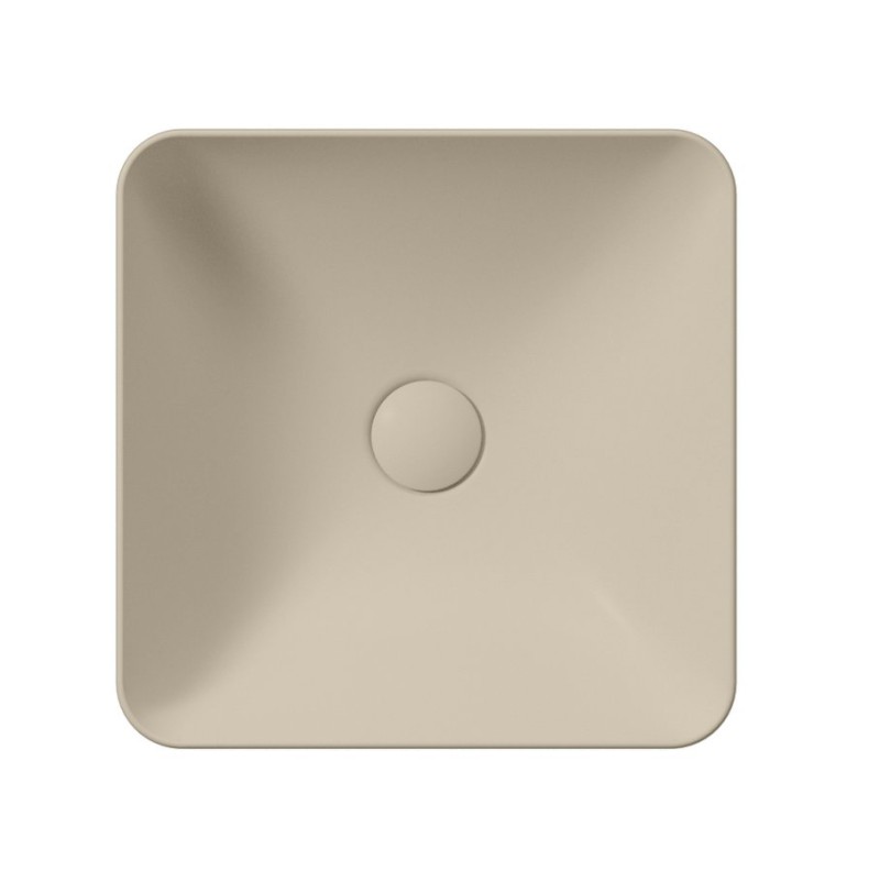 SAND/NUBES keramické umyvadlo na desku 38x38cm, creta mat 903808