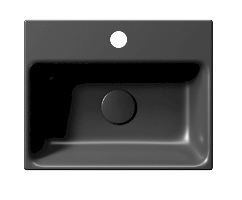 NUBES keramické umývátko 40x32cm, černá mat 9684126