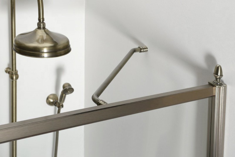 ANTIQUE sprchové dveře otočné, 800mm, levé, ČIRÉ sklo, bronz, světlý odstín GQ1280LCL