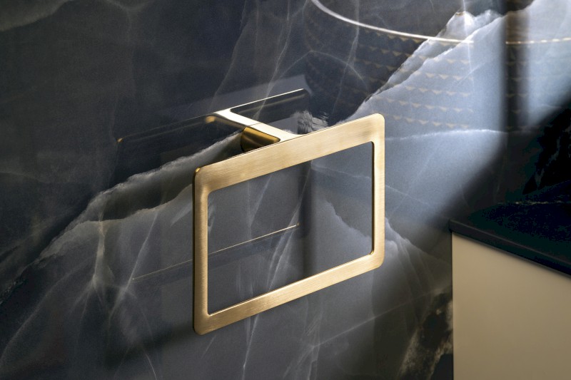 PIRENEI držák ručníků, zlato mat PI7088