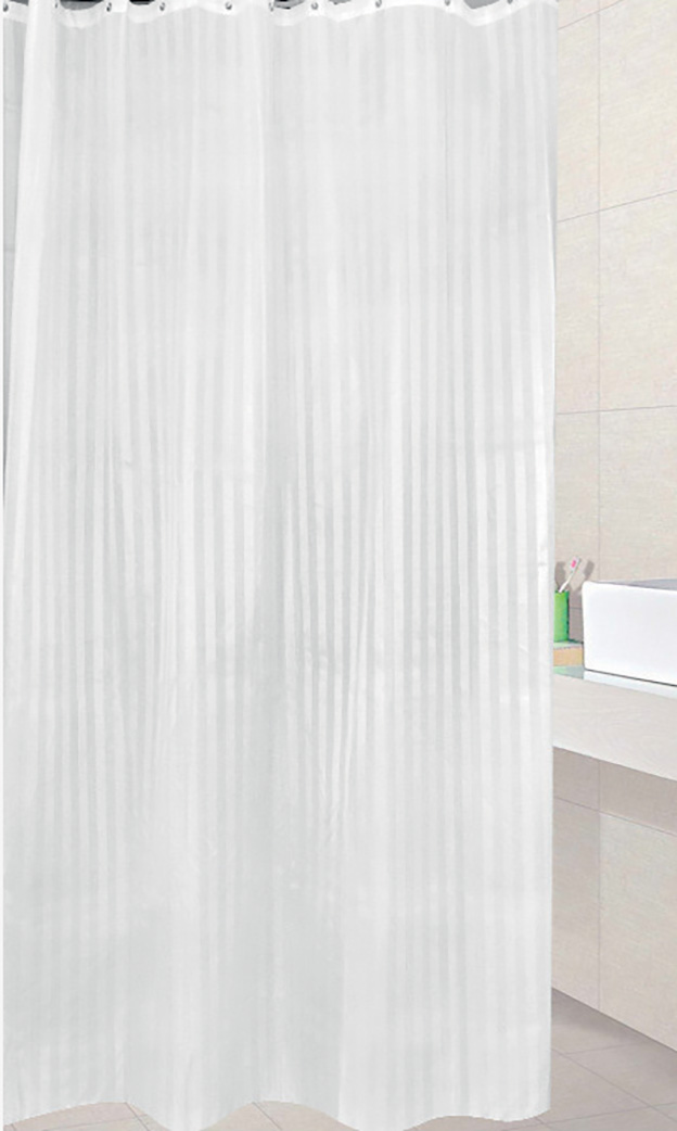Sprchový závěs 180x200cm, polyester, bílá ZP001