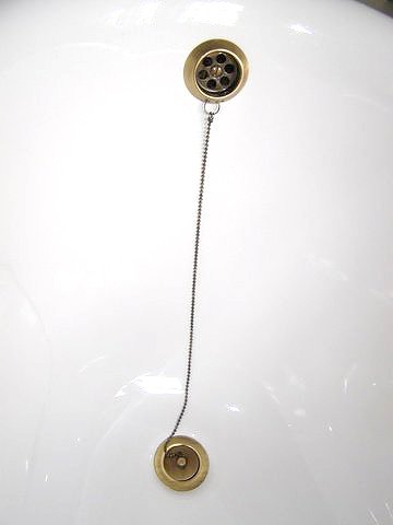 RETRO vanová souprava pro vnější instalaci, řetízek, včetně sifonu, bronz 71690