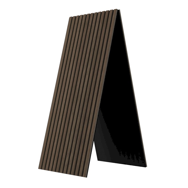 DELUXE akustický panel 2400x520x18mm, ořech/černá 54-240-11-84-12