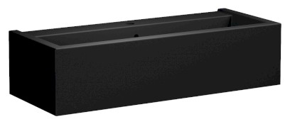 KANAAL keramické umyvadlo 100x40cm, černá mat 574331