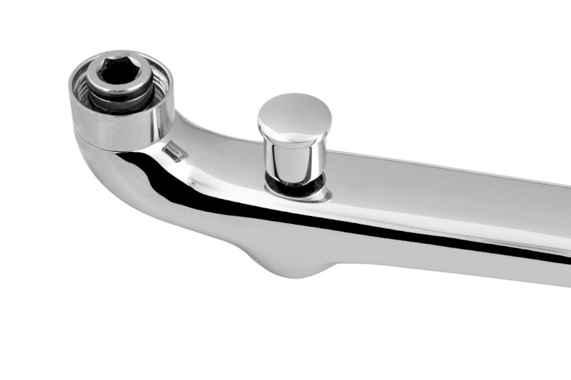 Výtokové ramínko s přepínačem, 300 mm, ploché, chrom 43997
