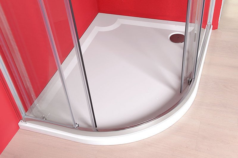 RIVA sprchová vanička z litého mramoru, čtvrtkruh 120x90cm, pravá, bílá GR12090R