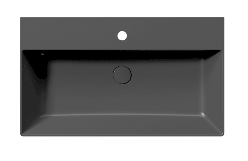 KUBE X keramické umyvadlo 80x47cm, černá mat 9422126