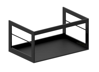 NUBES/NORM konstrukce pod umyvadlo 80x50cm, černá mat MSN8028