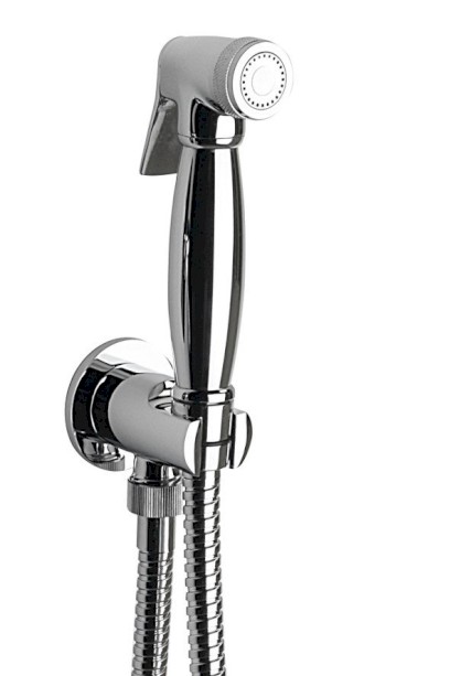 Bidetová sprška retro s hadicí a držákem spršky s vyústěním, chrom 9101