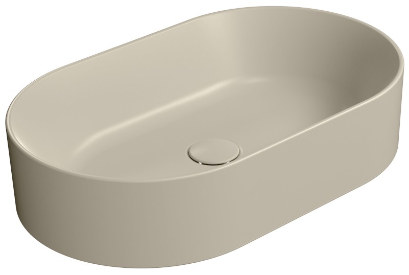 KUBE X keramické umyvadlo na desku, 60x37cm, oválné, creta mat 945808