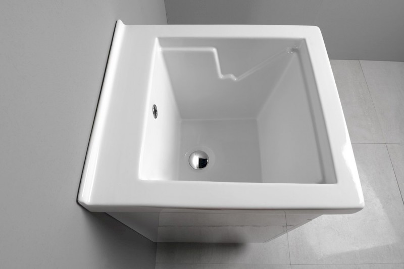 Keramická výlevka, 45x50cm, s přepadem WH118