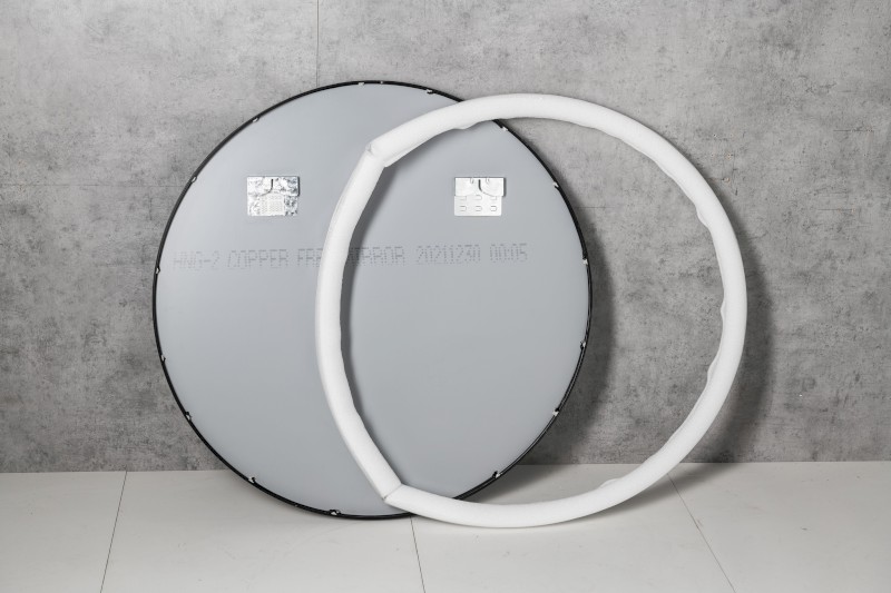 AROWANA kulaté zrcadlo v rámu ø 90cm, černá mat AWB090