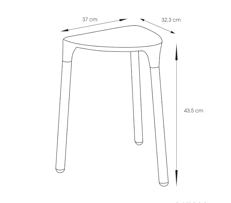 YANNIS koupelnová stolička 37x43,5x32,3cm, bílá 217202