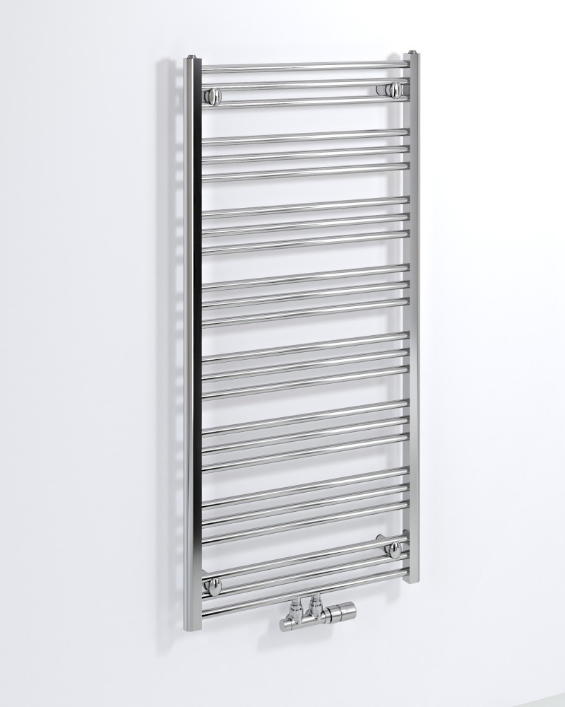 ALBRECHT otopné těleso 600x1250 mm, středové připojení, chrom 600.117.1