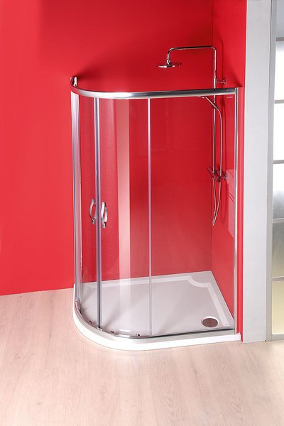 RIVA sprchová vanička z litého mramoru, čtvrtkruh 120x90cm, pravá, bílá GR12090R