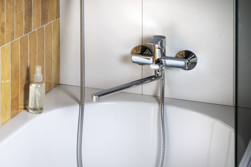 BARON nástěnná umyvadlová/vanová baterie, rozteč 100mm, chrom 612.035.1