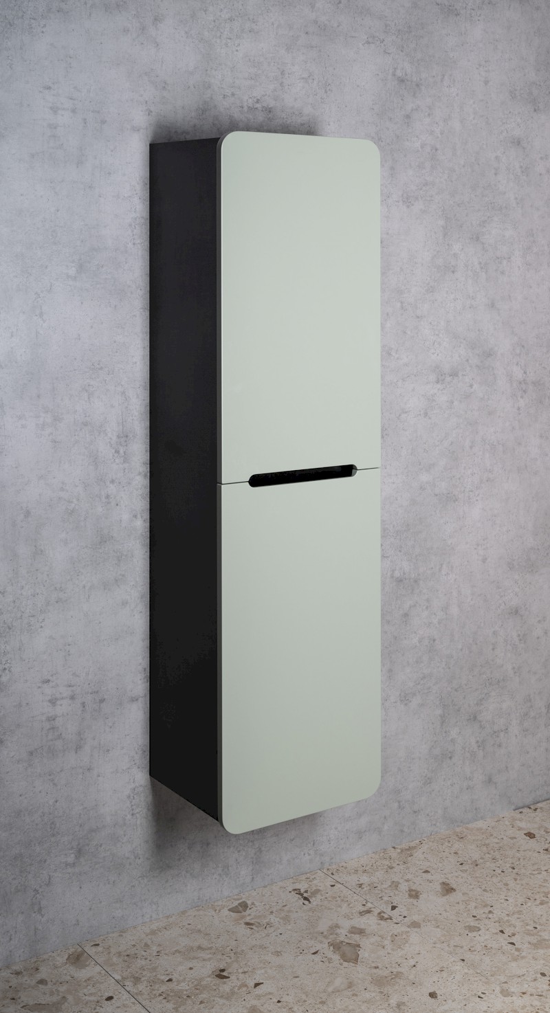 KERALA skříňka vysoká 38x143x32cm, 2x dvířka, levá/pravá, verde/antracit matný KR350-4434