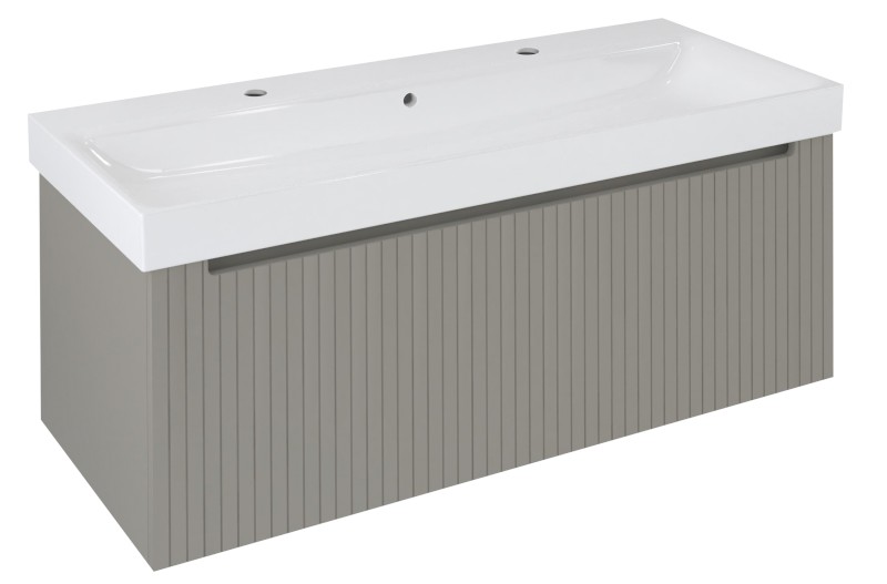 NELIO STRIP umyvadlová skříňka 116,5x44x49cm, 1x zásuvka, agila NL120-4343S