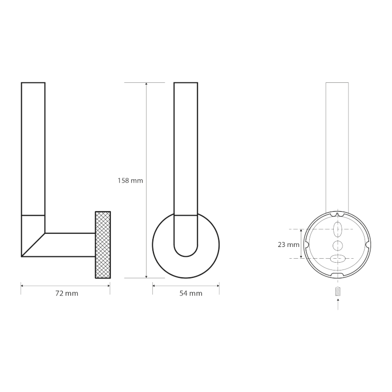LARISSA držák toaletního papíru rezervní, černá/měď mat WS018BC