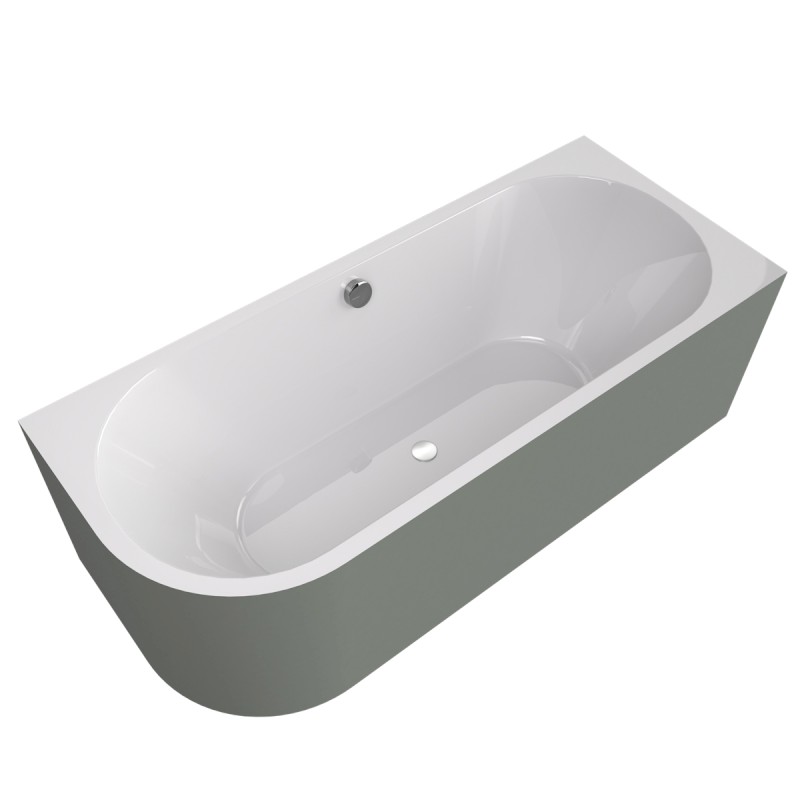 VIVA R MONOLITH asymetrická vana 180x75x60cm, bílá/verde 72129M.44