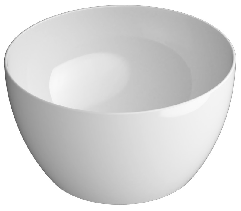 PURA keramické umyvadlo na desku vysoké, průměr 42cm, bílá ExtraGlaze 885211